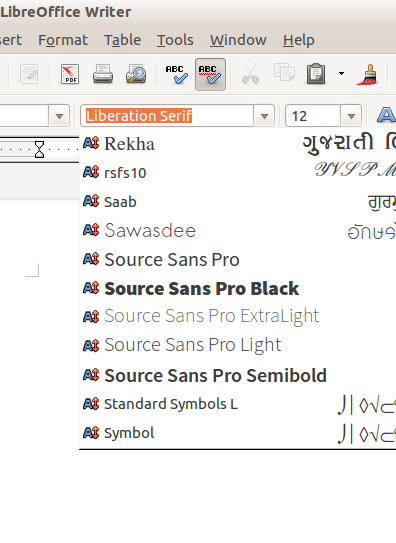 microsoft fonts for libreoffice